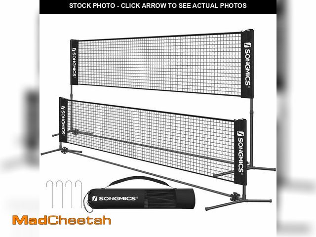 Lot 74-12779715 - SONGMICS 13 ft Badminton Net, Height Adjustable Volleyball Net, Pickleball Net with Poles, Foldable ...