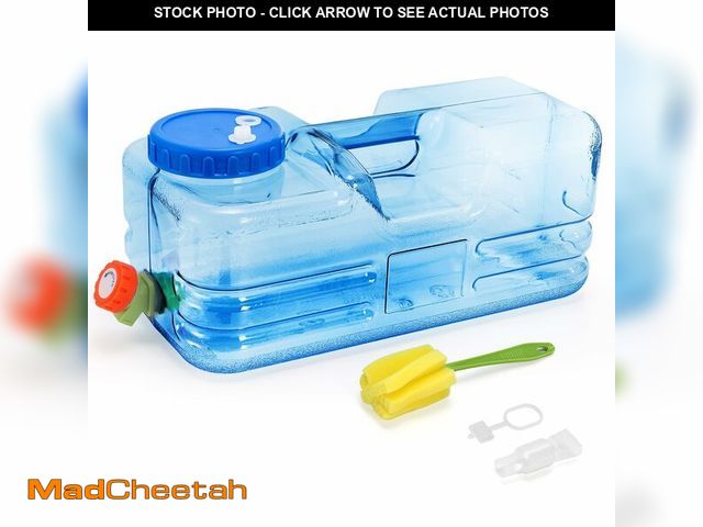 Lot 74-14266319 - Dicunoy Camping Water Container, 2.6 Gallon Portable Water Jug with Spigot, Thick Water Dispenser Br...
