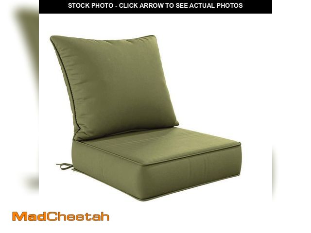 Lot 74-12558256 - WNP 24 in. x 24 in. Deep Seat Outdoor Lounge Cushion with Backrest, Premium Waterproof Patio Furnitu...