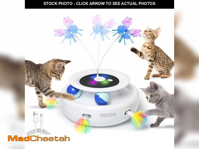 Lot 74-10825486 - ORSDA Cat Toy, 3-in-1 Automatic Cat Toys for Indoor Cats, Electronic Whack a Mole, Fluttering Butter...