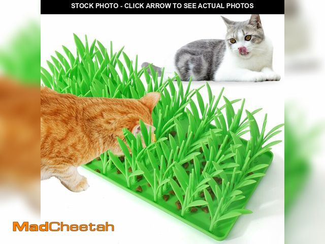 Lot 74-13953154 - Palksky Silicone Grass Mat for Cats, Slow Food Cat Grass Mat for Indoor Cats, Foraging Snuffle Mat f...