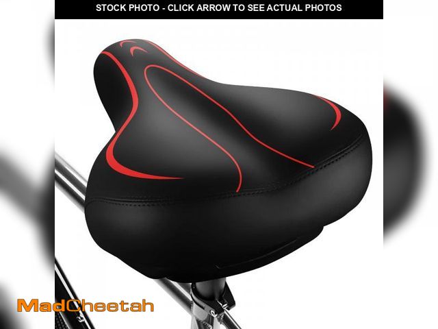 Lot 74-11559143 - Xmifer Oversized Bike Seat, Comfortable Bike Seat - Universal Replacement Bicycle Saddle - Waterproo...