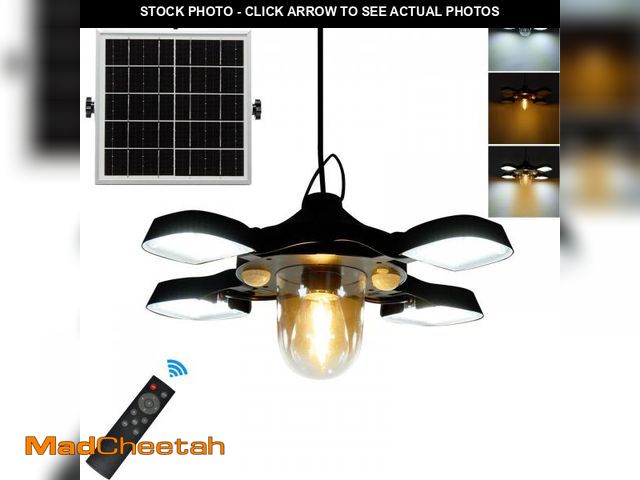 Lot 74-12216797 - HULPPRE Solar Shed Light,Daytime or Night,192Leds Bright LED Light Indoor&amp;Outdoor with Remote,Co...