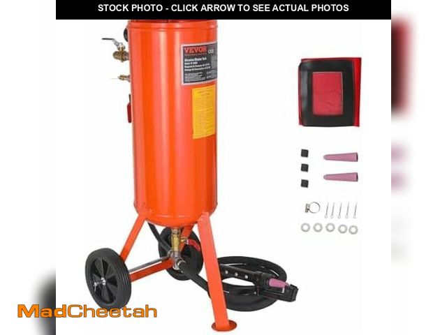 Lot 74-12664761 - VEVOR 10 Gallon Heavy-Duty Sand Blaster, 60-110 PSI High Pressure Sandblaster, Portable Abrasive Bla...