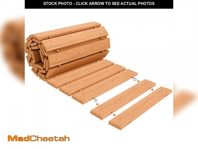 Lot 74-12315601 - Yoopin 6ft Wooden Garden Pathway, Adjustable-Length Roll Out Walkway for Outdoor Patios &amp; Paths,...