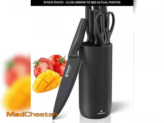 Lot 74-11552350 - Knife Set, Brewin Kitchen Knife Set, Knives Set for Kitchen, Universal Knife Block, Utility Knife Bl...