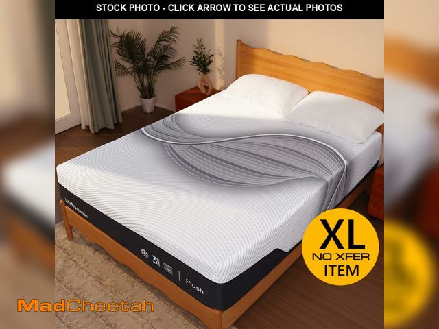 Lot 74-12821905 - 14 Inch Queen Size Hybrid Mattress, Made in USA, Bamboo Charcoal Gel Memory Foam &amp; 3-Zone Suppor...