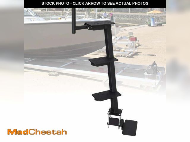 Lot 74-12891093 - Heavy Duty Boat Trailer Step Ladder â 3-Step with Handle, Non-Slip Surface, Fit for Trailer Tongue...