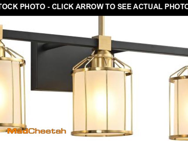 Lot 74-12044476 - SOLFART 3 Lights Bathroom Light Fixtures Over Mirror Bathroom Lights Over Mirror Vanity Lights for B...