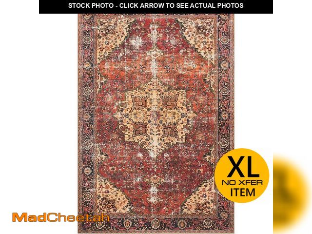 Lot 74-13075863 - Loloi Loren Collection LQ-07 Red/Navy 7'-6" x 9'-6" Area Rug - UNUSED