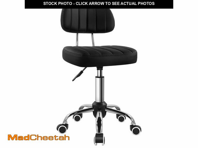 Lot 74-13540794 - BFTOU Black Square Swivel Stool with Wheel for Work SPA Shop Massage Height-Adjustable and Cost-Effe...