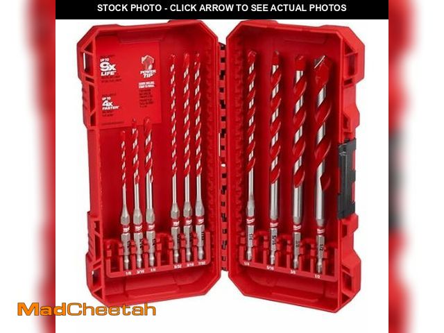Lot 74-14319144 - Milwaukee SHOCKWAVE Carbide Hammer Drill and Multi-Material Bit Set (17-Piece) - UNUSED