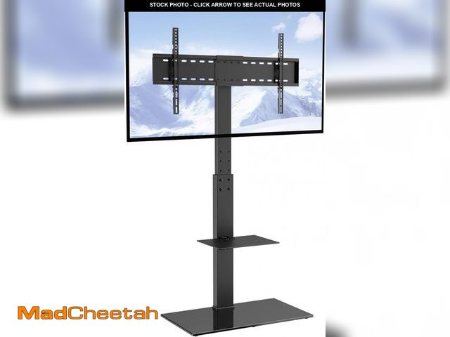 Lot 74-12397069 - VEVOR TV Stand Mount, Swivel Tall TV Stand for 32-85 inch TVs Screen Holds up to 110lb, Height Adjus...