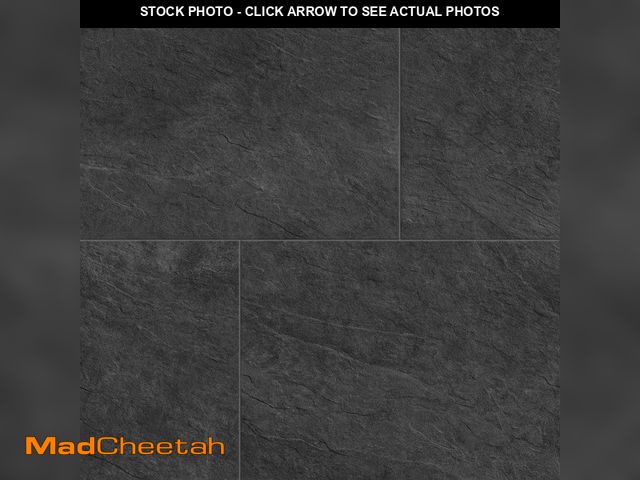 Lot 74-14359705 - Corso Italia Slate Black Matte 24 in. x 48 in. Stone Look Porcelain Floor and Wall Tile (15.50 sq. f...