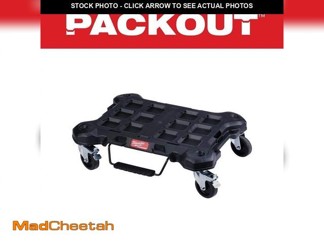 Lot 74-13796231 - Milwaukee PACKOUT Dolly 24 in. x 18 in. Black Multi-Purpose Utility Tool Cart - USED