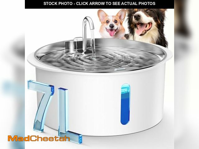 Lot 74-14151557 - Pektaco Dog Water Fountain for Large Dogs, 1.8Gal/7L Pet Water Fountain, Dog Water Bowl Dispenser wi...