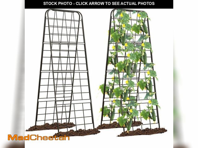 Lot 74-14355741 - Heavy Duty 50"x17" Adjustable A-Frame Trellis for Climbing Plants Ã¢â¬â Rust-Proof Metal Garden T...