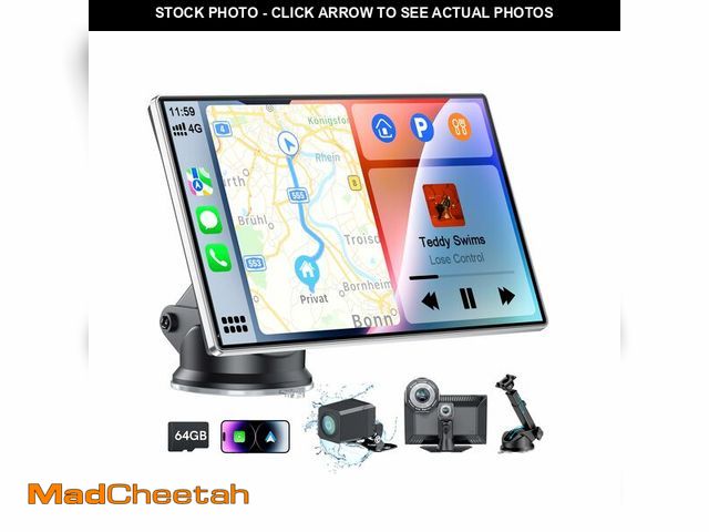 Lot 74-12697759 - 9" Portable CarPlay Screen for Car, CooCom UHD Car Stereo with Touch Screen with Apple CarPlay&amp;A...