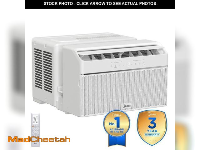 Lot 74-14596412 - (MISSING REMOTE) Midea 8,000 BTU U+ Smart Inverter Window Air Conditioner for Rooms up to 350 Sq. Ft...
