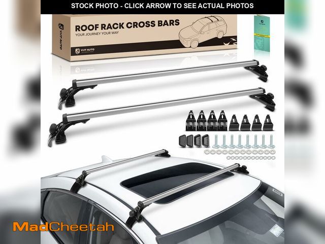 Lot 74-12101991 - YHTAUTO 165LBS 48" Upgraded Universal Roof Rack Cross Bars with 3 Pair of Mounting Clamps - Fit Vehi...