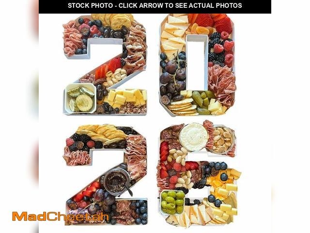 Lot 74-14293560 - 2026 Plastic Fillable Charcuterie Number Letter Shaped Serving Tray, Waterproof Food Dish Plate, 10 ...