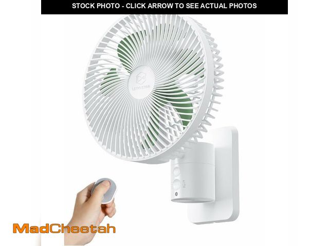 Lot 74-14294008 - 8.5-Inch Quiet Wall-Mounted Oscillation Fan with Remote &amp; Timer, 4-Speed Adjustable for Small Ba...