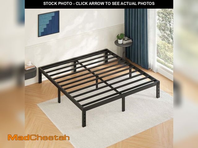 Lot 74-13778393 - FSCHOS 14 Inch King Size Bed Frame, Heavy Duty Metal Platform, No Box Spring Needed, Easy Assembly, ...