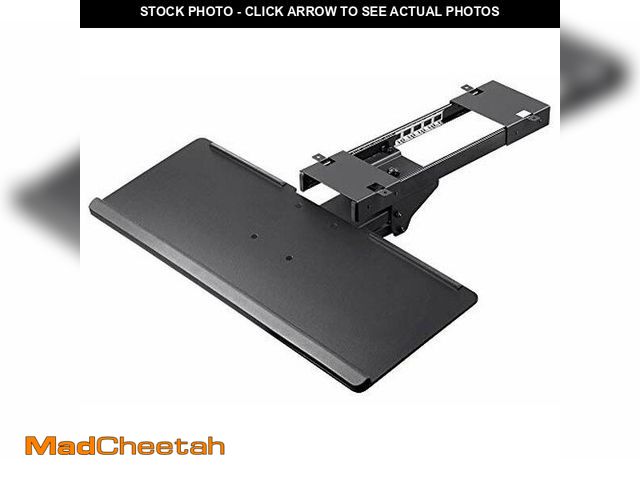 Lot 74-12762220 - Monoprice Adjustable Ergonomic Keyboard Tray - With a 26.4 x 10in Full Size Platform, Extends Min 18...