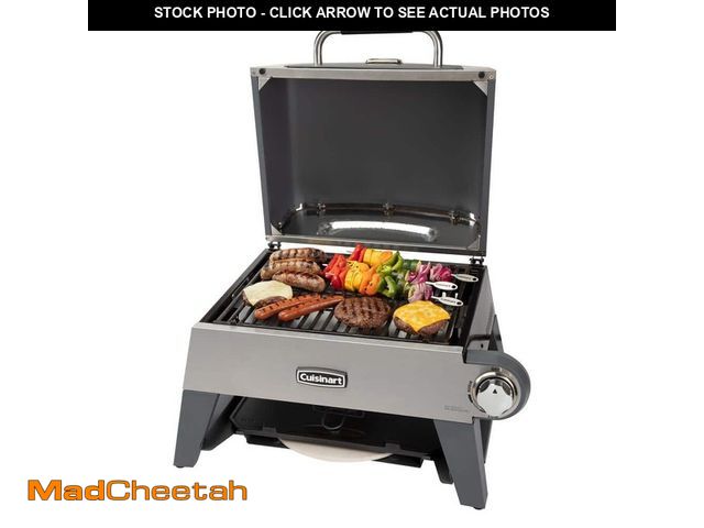 Lot 74-12557827 - (PIZZA STONE IS CHIPPED) CUISINART OUTDOORS 3-In-1 Propane Tank Griddle and Grill Outdoor Pizza Oven...