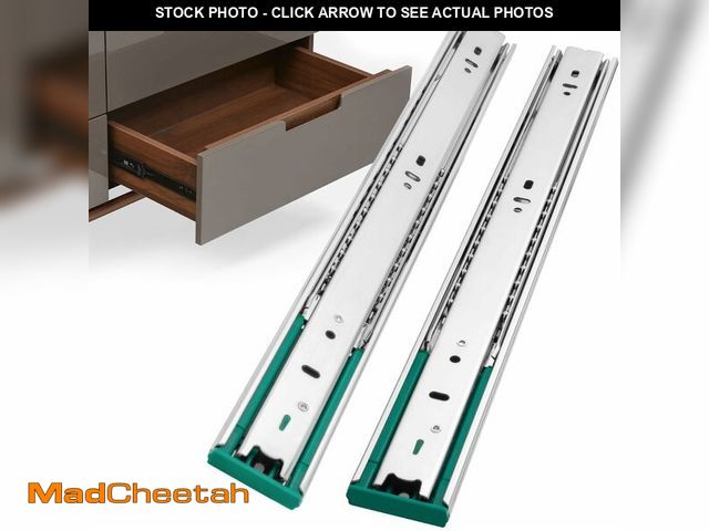 Lot 74-12544113 - homdiy 18 Inch Soft Close Drawer Slides 1 Pair Heavy Duty Side Mount Dresser Cabinet Rails Metal Bal...