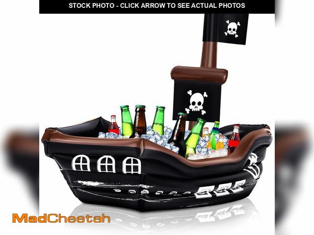 Lot 74-12707879 - Zhanmai Halloween Inflatable Pirate Ship Drink Cooler Inflatable Serving Bar Food Container for Summ...