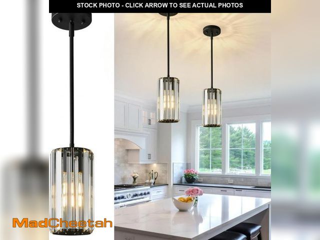 Lot 74-12334181 - zhllmq Black Pendant Lighting Modern Pendant Light Mini Crystal Chandeliers,Adjustable Pendant Light...