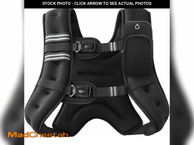 Lot 74-14358966 - ZELUS Weighted Vest, 20lb Weight Vest with Reflective Stripe for Workout, Strength Training, Running...