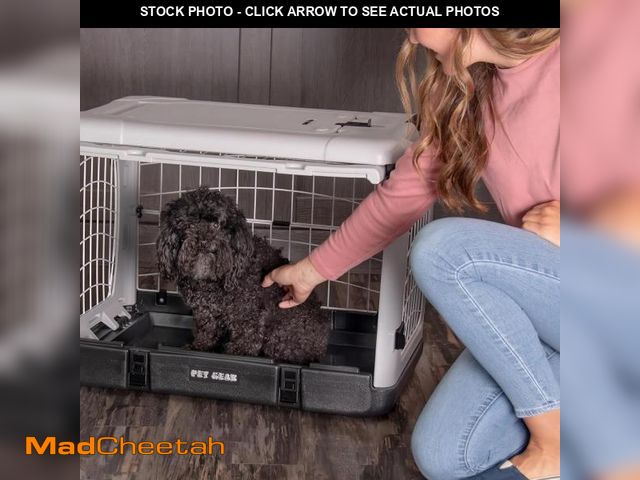 Lot 74-12138690 - Pet Gear ÃÂ¢Ã¢âÂ¬ÃâThe Other Door" 4 Door Steel Crate for Dogs/Cats with Removable Tray, Fog, ...