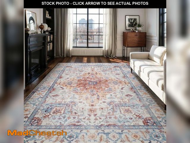 Lot 74-12669875 - VUNATE 8'x10' Area Rugs for Living Room Washable Rugs Floral Vintage Area Rug Boho Indoor Carpet Sof...