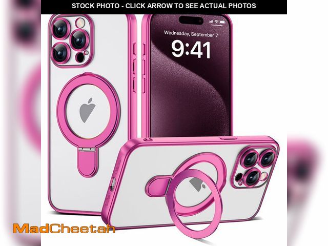 Lot 74-13960160 - ETPESOK Compatible with iPhone 15 Pro Max Case with Magnetic Ring Stand [Compatible with Mag-Safe] [...