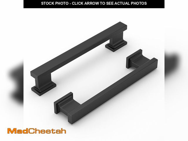 Lot 74-14206478 - Banqin 20 Pack 5 Inch Matte Black Solid Cabinet Handles Rust Resistant Kitchen Cabinet Handles, 128m...