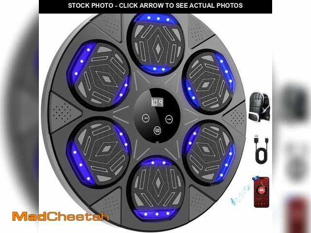 Lot 74-12805434 - Kalaxy47 Music Boxing Machine for Kids &amp; Adults - Wall Mounted Bluetooth Smart Trainer with Glov...