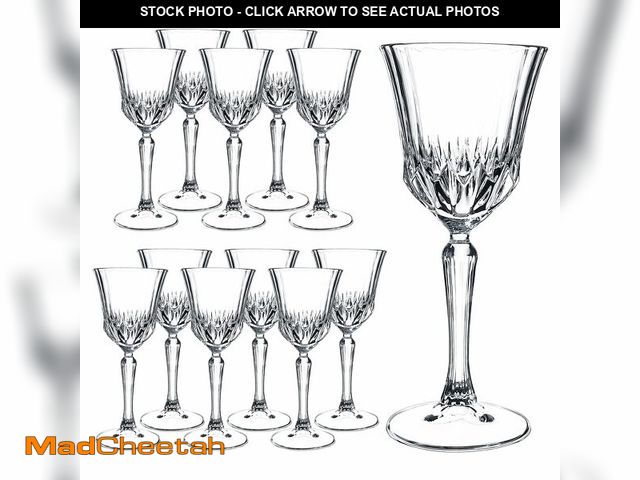 Lot 74-14387092 - YANGNAY 12 Pack Multifunctional Wine Glasses, 7 oz Elegant Wine Glasses for Red Wine, Champagne &amp...