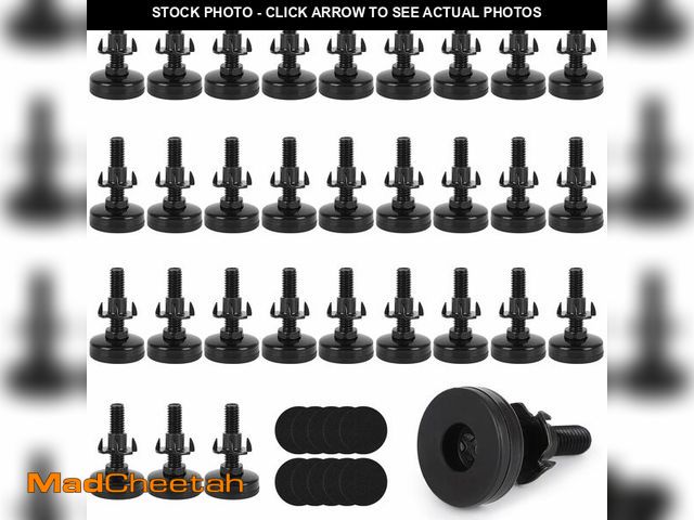 Lot 74-14205484 - 40 Pcs Adjustable Leveling Feet with T-Nut Kit, 3/8Ã¢â¬Â-16 Thread Furniture Levelers, Metal Adjus...