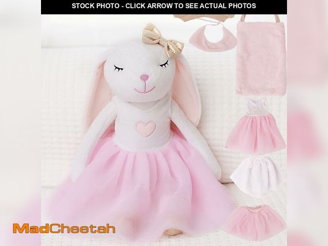 Lot 74-14300803 - Perfectto Design Bunny Ballerina Stuffed Animal for Girls, Plush Toy Doll - Cute Doll Set Dress Up f...