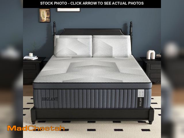 Lot 74-12393601 - DIGLANT Queen Mattress, 14 Inch Hybrid Mattress, Plush Feel Soft Memory Foam Queen Size Mattress in ...