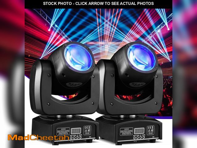 Lot 74-13710191 - Moving Head Light 2 Pack 90W LED Beam Stage Light RGBW 4-in-1 DJ Lights Moving Head Spot Sound Activ...
