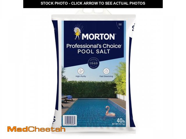 Lot 74-12523339 - Morton Professional's Choice Pool Salt, 40 lb. Bag - Premium Fast Dissolving Granules - UNUSED