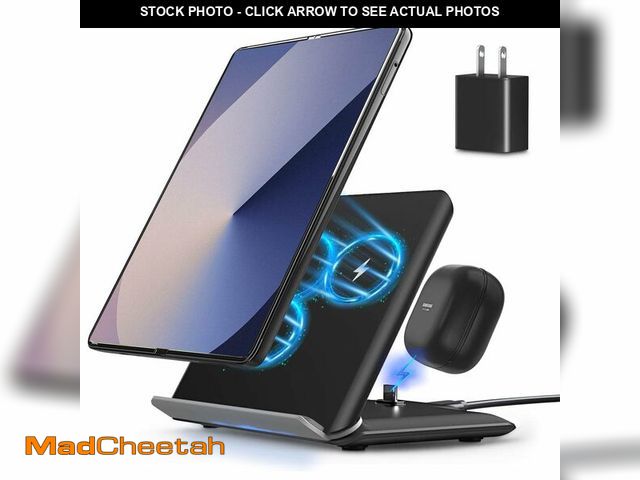 Lot 74-13547832 - RGBTRON Wireless Charging for Samsung Galaxy Z-Fold Series, 2-in-1, 15W Fast Wireless for Galaxy Z F...