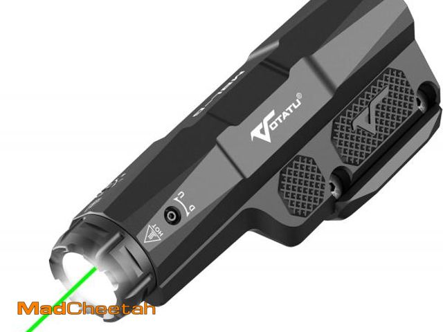 Lot 74-12333358 - VOTATU M8L-G 3000 Lumens Light Laser Combo Compatible with Mlok/Picatinny, Strobe Function Flashligh...