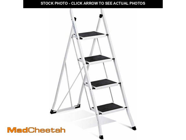 Lot 74-13054254 - 4 Step Ladder, Upgo Folding Step Stool with Extra Wide Anti-Slip Pedal, 330lbs Lightweight Portable ...