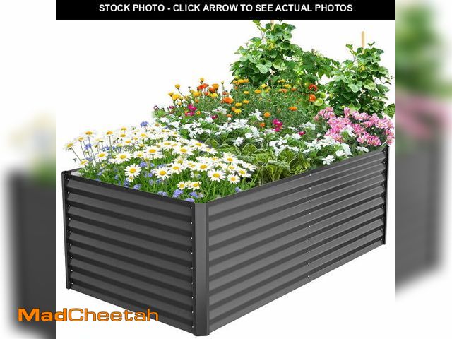 Lot 74-14351751 - GVDV Raised Garden Bed 6x3x2ft Outdoor, Metal Raised Bed Kit for Backyard, Deep Root Planter Box for...