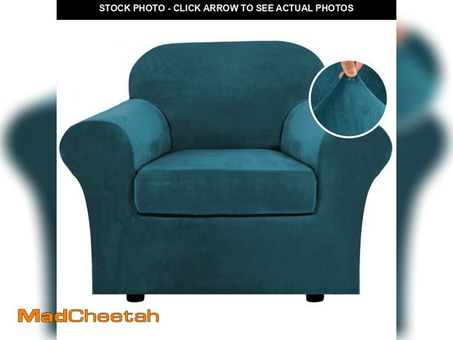 Lot 74-13472652 - H.VERSAILTEX Rich Velvet Stretch 2 Piece Cover Chair Slipcover Sofa Cover Furniture Protector Couch ...