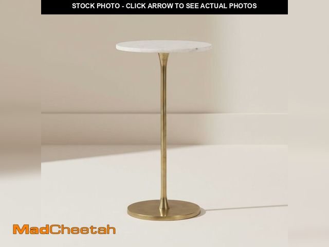 Lot 74-14067309 - Glam End Table, Side Table, or Small Night Stand for Home Decor - Bold Metal Table with Luxurious Ro...